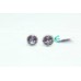 Handcrafted Studs 925 Sterling Silver Mystic Rainbow Topaz Stone 